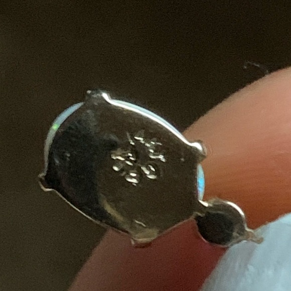 14K Vintage opal and ruby necklace - Picture 3 of 4